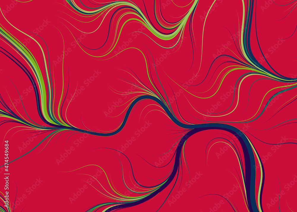Fototapeta premium Abstract Perlin Noise Geometric Pattern generative computational art illustration