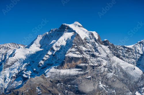 Natural landscape high in the mountains. Landscape in the summertime.