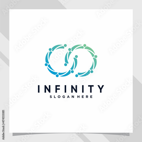 Creative infinity logo design with modern concept