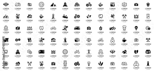 Abstract logos collection. Geometric abstract logos. Icon design
