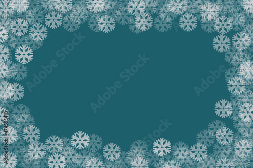 Zimowe tło z ramką
