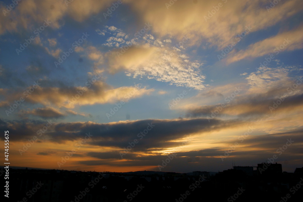 view of clouds and sky during sunset view of clouds and sky during sunset