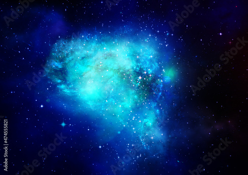 Star field in space and a nebulae