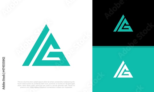 Initials IG logo design. Initial Letter Logo. 