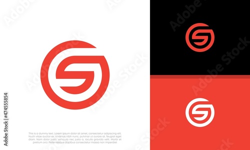 Innovative high tech logo template. Abstract artificial intelligence logo. Initial S logo design. 