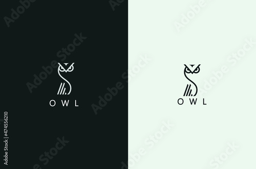 minimal owl logo.