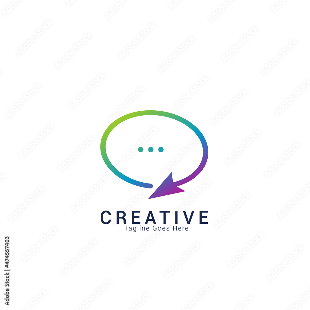 Chat Logo Design Template and chat icon