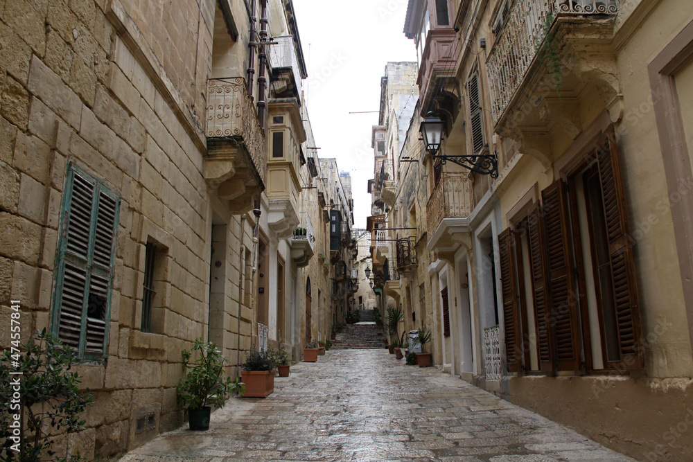 Paisaje de calle en Malta.