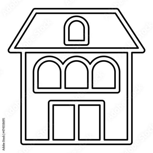 House Flat Icon Isolated On White Background