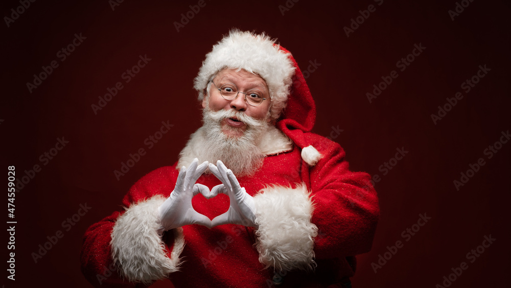 Santa Claus with heart sign Santa Claus with heart sign