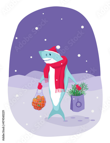 Christmas Shopping Shark photo