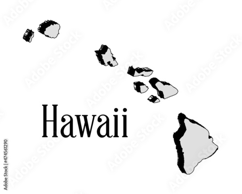 Hawaii Islands In 3D Map