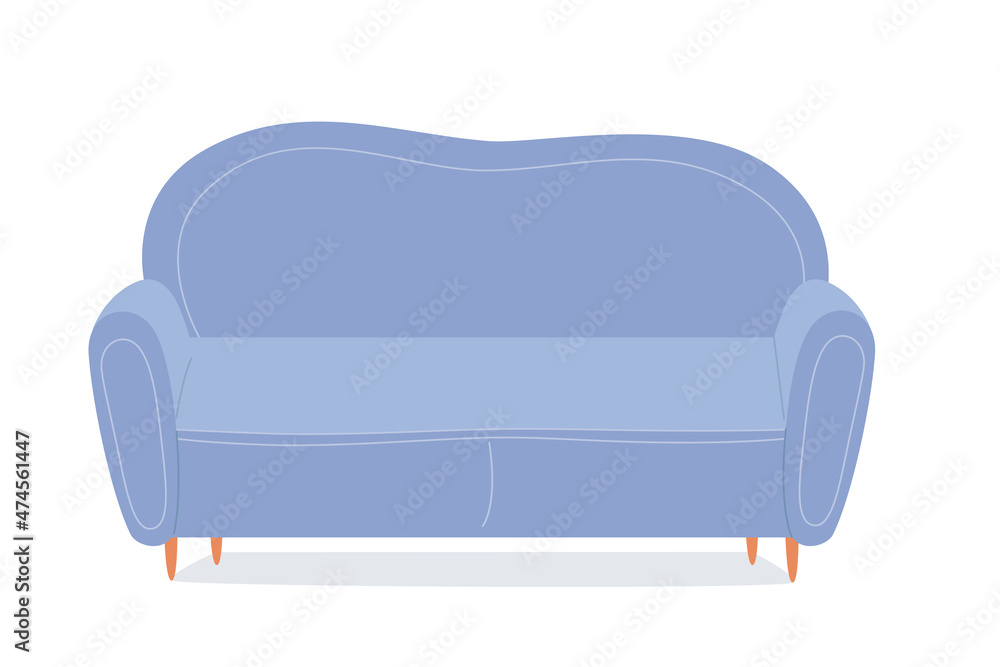 Blue comfortable couch or divan, sofa furniture for office or home living room, hotel Blue comfortable couch or divan, sofa furniture for office or home living room, hotel