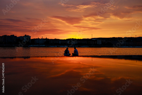 sunset on the river Budapest, Duna