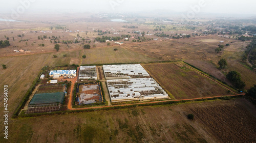 Aerial view of farm landscape in Jos Plateau State Nigeria  photo