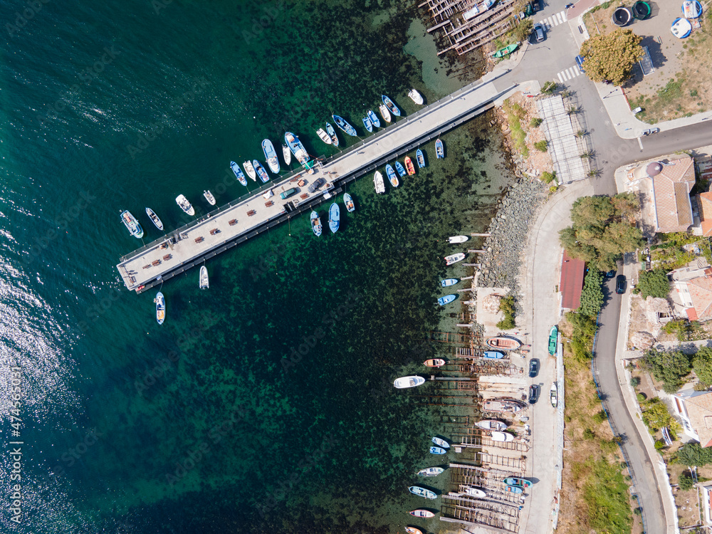 Aerial view of town of Ahtopol,  Bulgaria