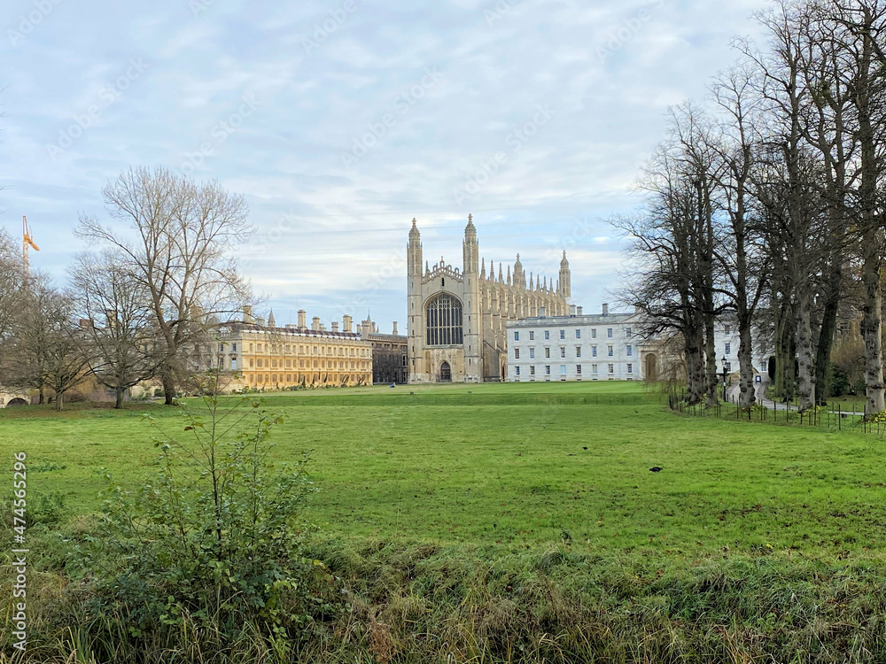 A view of Cambridge in the UK on a sunny winters day