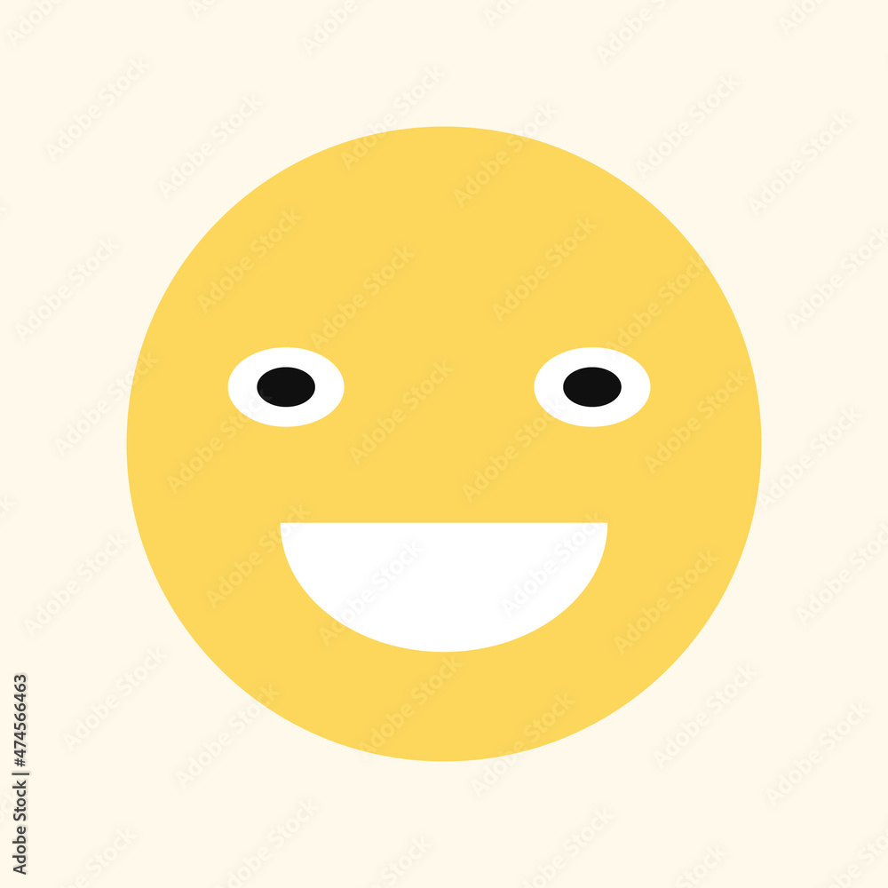 Fototapeta premium Yellow smiley face depicting the joy of chatting