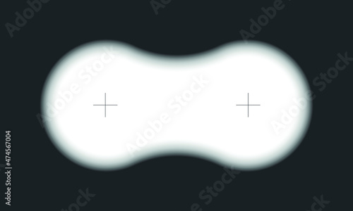 Sight binocular viewfinder with soft blurry edges. View target, overview, search. Vector
