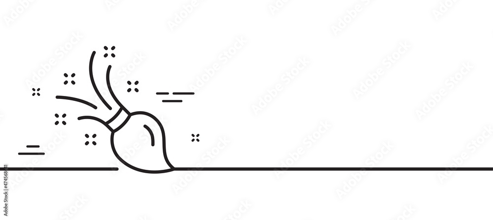 Paint brush line icon. Wall paintbrush sign. Creative drawing art symbol. Minimal line illustration background. Brush line icon pattern banner. White web template concept. Vector Paint brush line icon. Wall paintbrush sign. Creative drawing art symbol. Minimal line illustration background. Brush line icon pattern banner. White web template concept. Vector