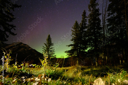 Auroras over Mountains, Banff National Park