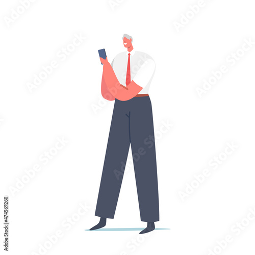 Man with Smartphone Chatting, Texting,Use Digital Wallet in Networks. Man Communicating Online in Internet Services