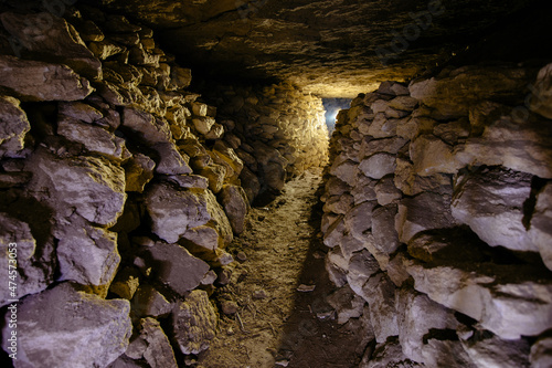Old abandoned limestone mine in Kerch, Crimea