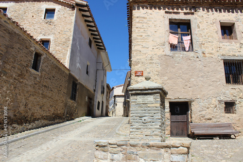 Streets of the town of Yanguas (Soria), declared as one of the most beautiful villages in Spain