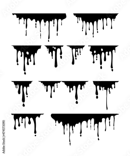 Set of flowing liquid.
