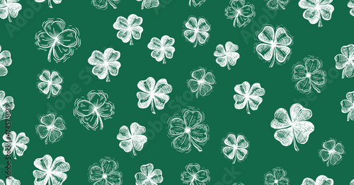 Clover set, St. Patrick's Day. Hand drawn illustrations. Vector. 