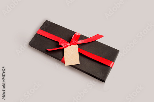 Gift box with tag