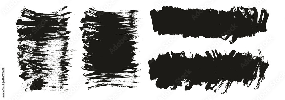 Flat Fan Brush Thick Short Background Mix High Detail Abstract Vector Background Mix Set 