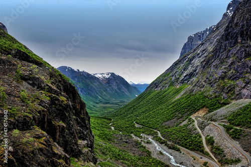 Wallpaper Mural The mountain road to Geiranger, spectacular Trollstigen Torontodigital.ca