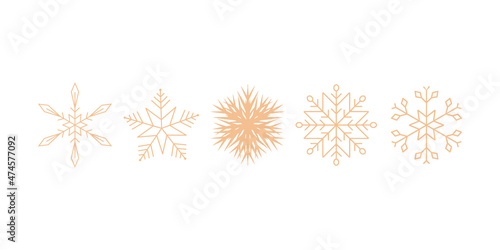 Set of Snowflakes Christmas design vector. Christmas snowflakes confetti falling scatter banner. Winter xmas snow background. Motion flakes falling