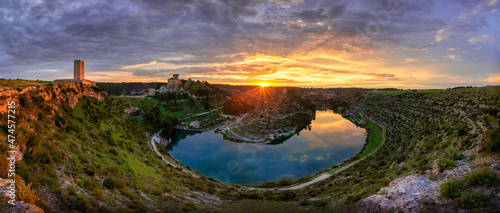 Impressive panoramic view of the castle of Alarcon, Cuenca photo