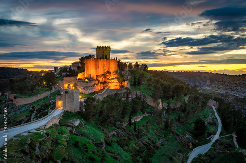 Sunset at the castle of Alarcon, Cuenca photo
