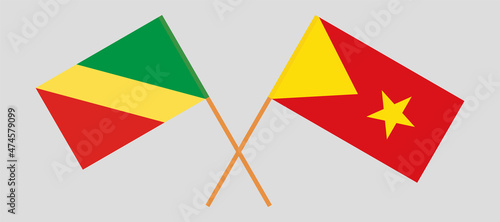 Crossed flags of Republic of the Congo and Tigray. Official colors. Correct proportion Free Download Crossed flags of Republic of the Congo and Tigray. Official colors. Correct proportion - GFXLoad