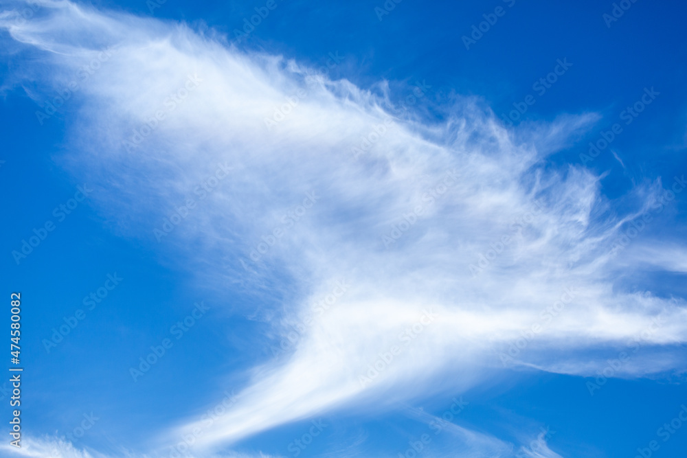Obraz premium Dense white clouds in the blue sky in Turkey