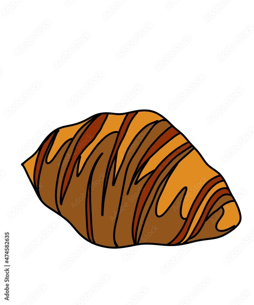 illustration of croissant bakery on white background illustration of croissant bakery on white background