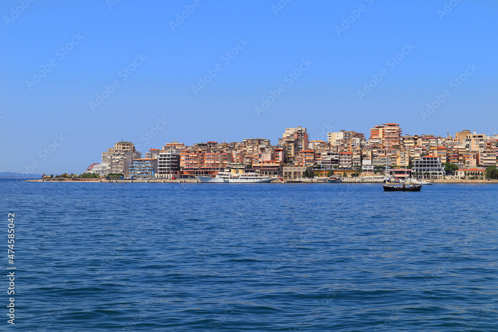 View of the bay and the city of Saranda, Albania