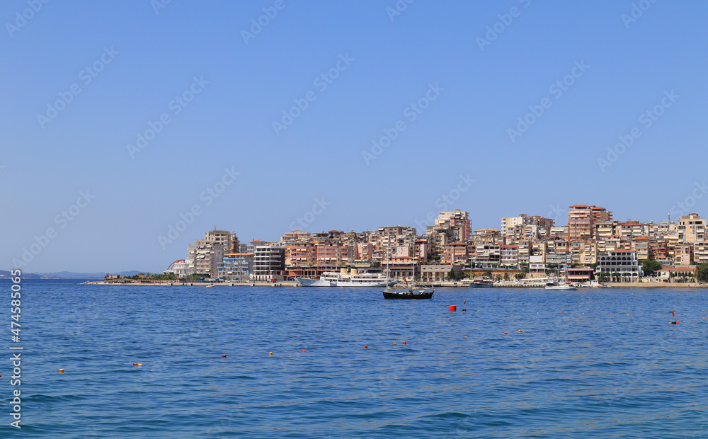 View of the bay and the city of Saranda, Albania