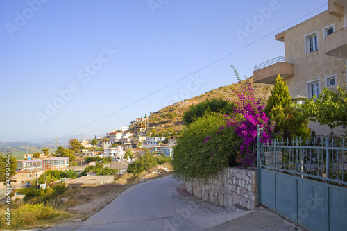 Picturesque streets of Saranda in summer day in Albania