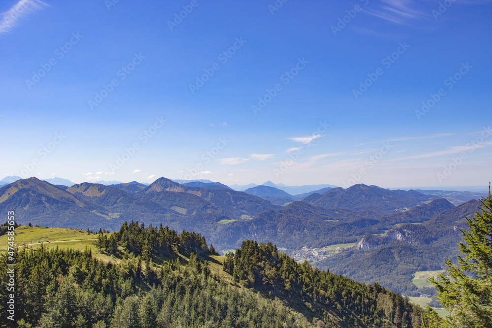 Fototapeta premium Schafberg, St. Wolfgang am Wolfgangsee, Salzkammergut, Österreich