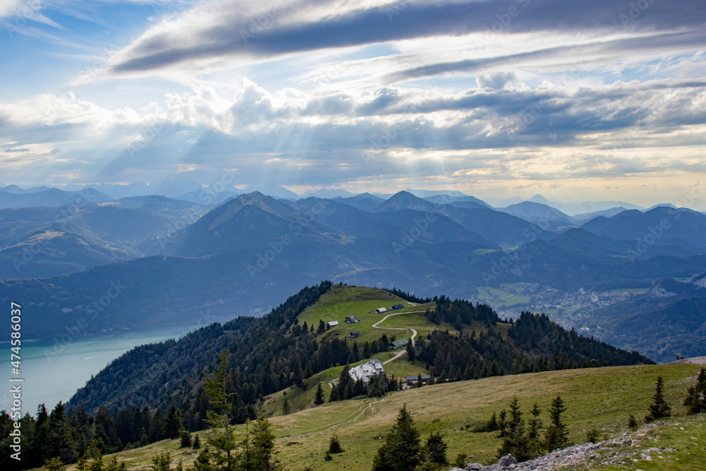 Obraz premium Schafberg from above,Austria, 1782m
