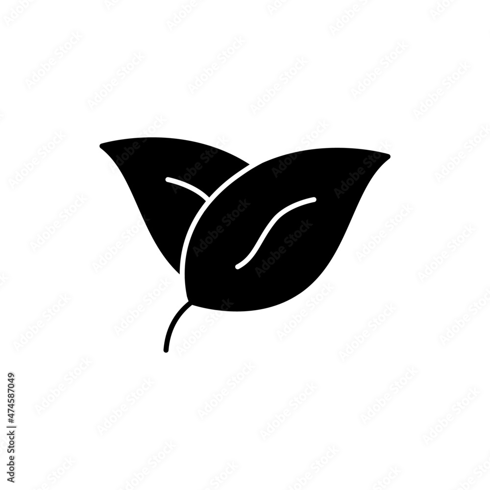 Organic Icon in black flat glyph, filled style isolated on white background Organic Icon in black flat glyph, filled style isolated on white background