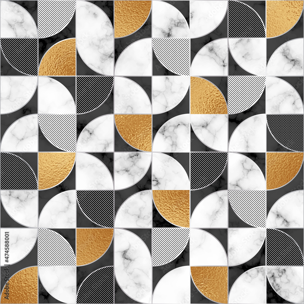 Vetor de Marble seamless pattern. Repeating marble texture. Geometry