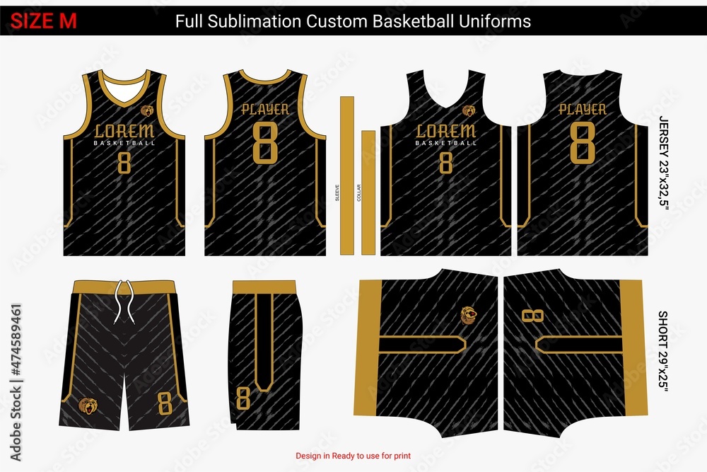 basketball jersey design gold
