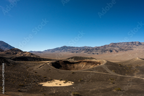 Wide Shot of The Top of Little Hebe Crater and Surrounding Mountains