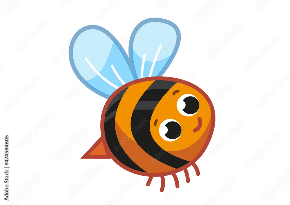 Vector illustration of Cartoon Bee Vector illustration of Cartoon Bee
