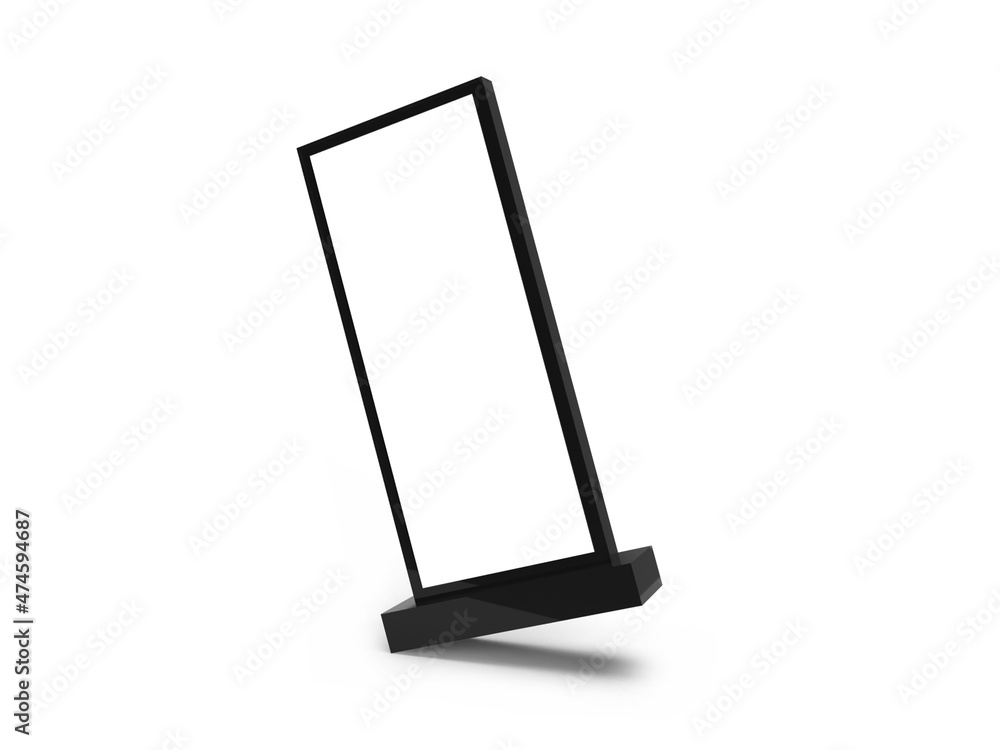Neon Box Sign 3D Illustration Mockup Scene Neon Box Sign 3D Illustration Mockup Scene